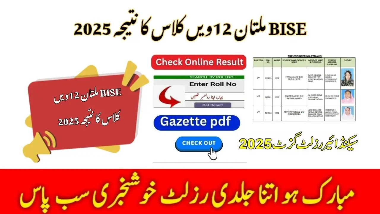 BISE Multan 12th Class Result 2025