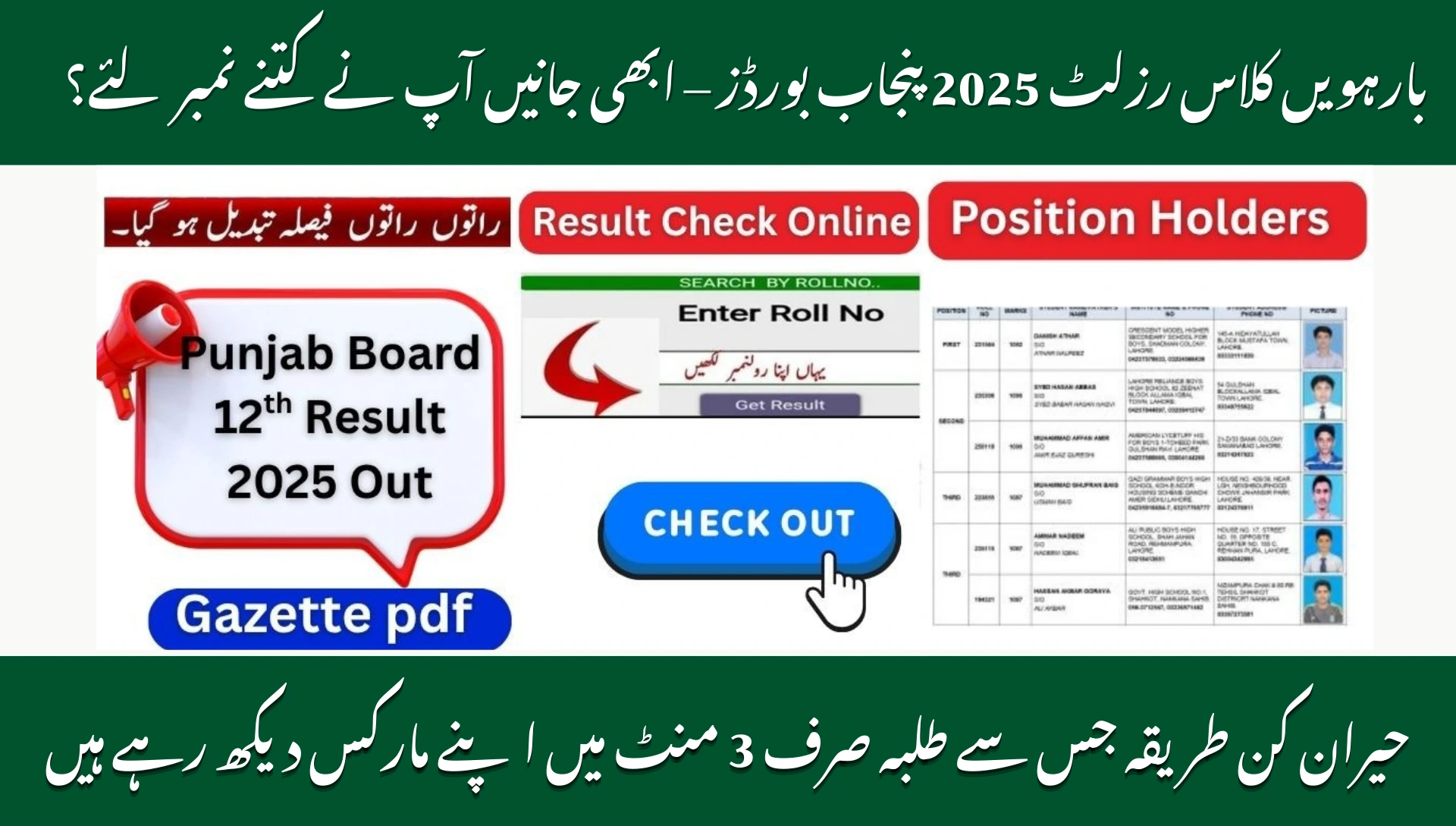 Punjab Boards Class 12 Results